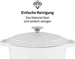 Daumonet Gusseisen-Bräter - Rund Ø 26 Cm - Weiß 19 Daumonet Gusseisen-Bräter - Rund Ø 26 Cm - Weiß -Haushaltswaren Store 1acdc39ed3110fd2119a8d1f999eaecc