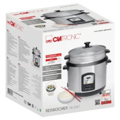Clatronic Reis-Kocher Multi-Kocher Dampf-Garer 700 W + Löffel RK 3567 19 Clatronic Reis-Kocher Multi-Kocher Dampf-Garer 700 W + Löffel RK 3567 -Haushaltswaren Store 1b8cf2859aafe4cc3f145b7d229c9b08
