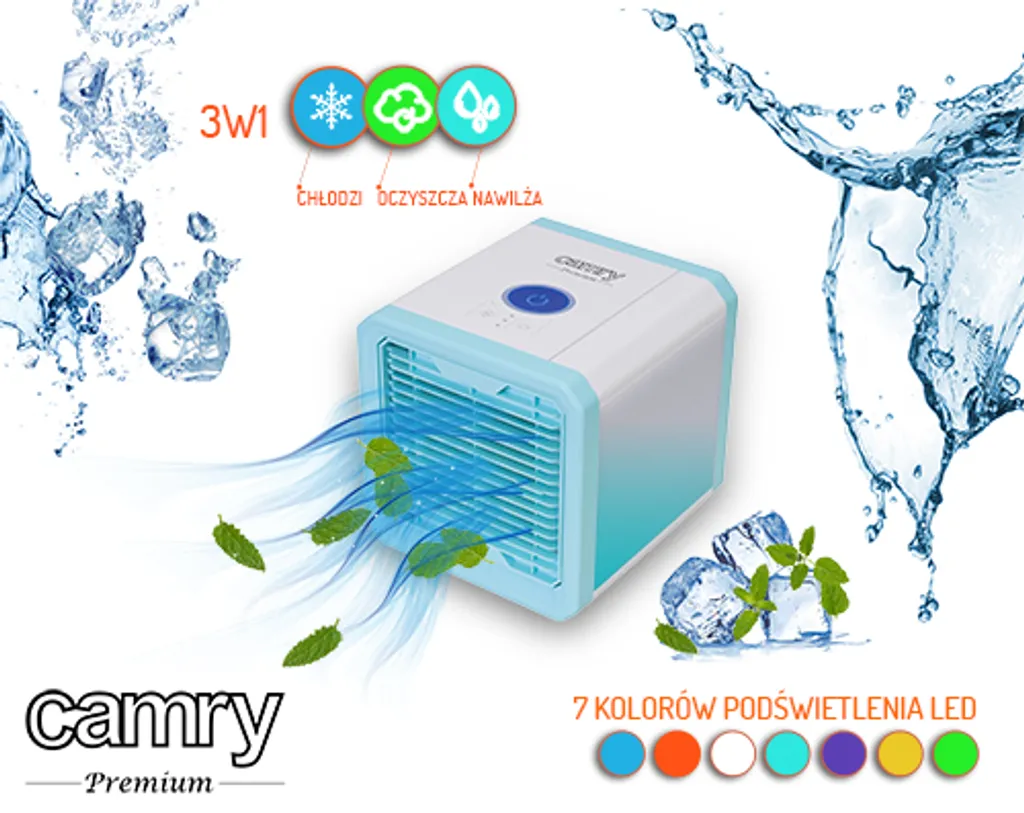 Adler 3 In 1 Luftkühler, Luftreiniger Und Befeuchter 3 Speed Ventilator Klimagerät 3 Adler 3 In 1 Luftkühler, Luftreiniger Und Befeuchter 3 Speed Ventilator Klimagerät