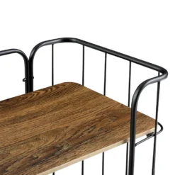 Servierwagen Barwagen Beistellwagen Allzweckwagen Rollwagen 3 Etagen Metall/MDF Schwarz/Eiche Antik [en.casa] -Haushaltswaren Store 1e203a445ec8e7029e82def449814425