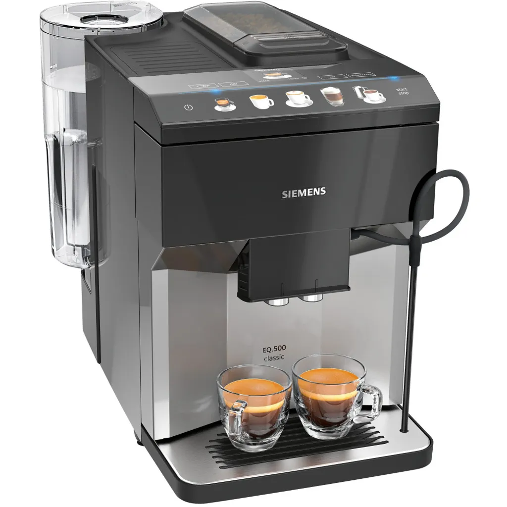 Siemens EQ.500 Classic Kaffeevollautomat TP503D04, Silber/schwarz Edelstahl, 15 Bar 3 Siemens EQ.500 Classic Kaffeevollautomat TP503D04, Silber/schwarz Edelstahl, 15 Bar