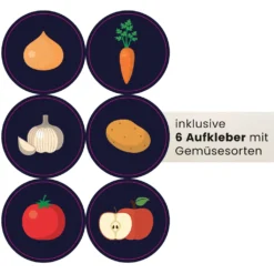 Kartoffel Aufbewahrungsbox Blau+ Weiß 2er Set I Gemüsebox Kartoffelbox Mit Deckel Für Ca. 4 Kg Kartoffeln + 6 Aufkleber Mit Gemüsesorten -Haushaltswaren Store 1f2df4a92ade39fa9093c3d9446dbddc