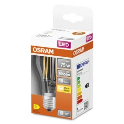 Osram LED Filament Leuchtmittel Retrofit Birnenform 8W = 75W E27 Klar Warmweiß 2700K FS -Haushaltswaren Store 1f32d42d01defc6214adcda865f5a4f4