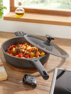 GSW Schmorpfanne Easy Click 28 Cm Mit Glasdeckel 5-tlg., 167833, Aluminium, Ca. 4,0 L -Haushaltswaren Store 1f823ca95cadf3d5e93a3c12e1c4ee63