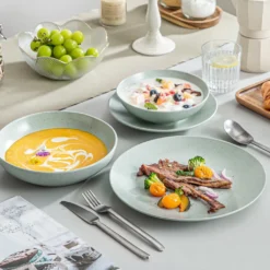 Tafelservice Steingut, Vancasso SABINE 32-teiliges Geschirrset, Modernes Kombiservice Für 8 Personen, Sesam Design -Haushaltswaren Store 2087bb0c25058a6862884afb609aecc4