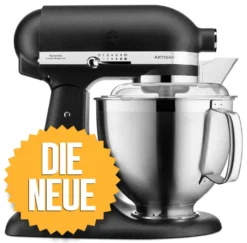 KitchenAid Küchenmaschine ARTISAN PREMIUM 4,8 Liter 5KSM185PSEBK Gusseisen Schwarz -Haushaltswaren Store 20a53baa6905254d8b54ffb7cb519667