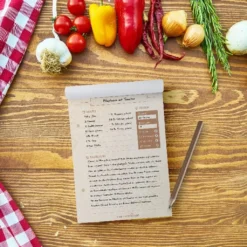 Itenga Rezeptblock "Meine Liebsten Rezepte" DIN A5 100Seiten Beige Braun -Haushaltswaren Store 20d1c0d321a62a99124f96694fcf5dfd