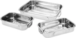 Bräter Set Mit Griffen - 3-teilig - Aus Edelstahl