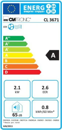 Clatronic Klimagerät CL 3671 Mit LED-Display - Farbe: Weiß - Funktionen: Kühlen, Entfeuchten, Gebläse - 780 W - Inkl. 1,5 M Abluftschlauch + Fensterabluft-Kit + Infrarot-Fernbedienung; 263 807 -Haushaltswaren Store 21687f0e22a306a5b4a491efc6708e0d