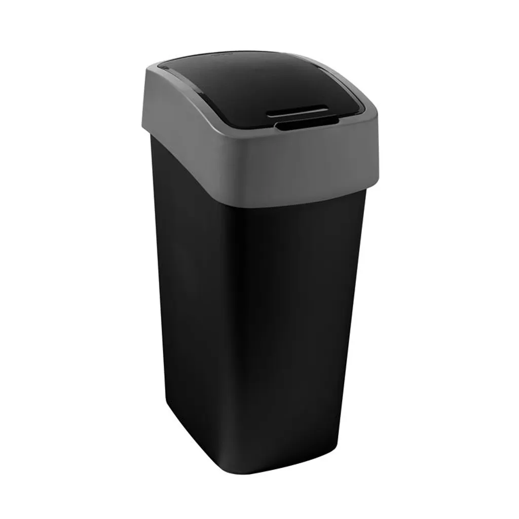 Curver Flip Bin 50L, Schwarz / Soft Grey 4 Curver Flip Bin 50L, Schwarz / Soft Grey – Bild 2