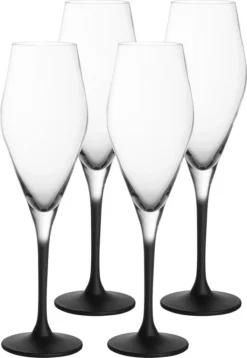 Villeroy & Boch Champagnerkelch Manufacture Rock Klar,schwarz, 4 Tlg. -Haushaltswaren Store 21b731e940b36dbe270100248c696f75