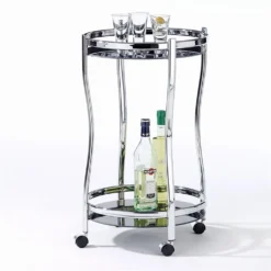 Servierwagen, Schöner Beistellwagen Rund, Praktischer Servicewagen 2 Sicherheitsglasböden In Schwarz, Eleganter Teewagen Mit Metallgestell Verchromt 7 Servierwagen, Schöner Beistellwagen Rund, Praktischer Servicewagen 2 Sicherheitsglasböden In Schwarz, Eleganter Teewagen Mit Metallgestell Verchromt -Haushaltswaren Store 22fcd6e3e7237cacdff9ef355226ea59