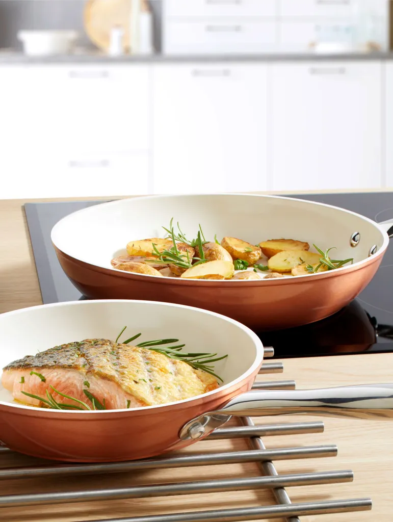 GSW Pfannen-Set Kupfer-Bronze 2-tlg., Aluminium, Edelstahl Rostfrei, Bratpfanne ø Ca. 20 X H 4,3cm / ø Ca. 28 X H 5,4cm 7 GSW Pfannen-Set Kupfer-Bronze 2-tlg., Aluminium, Edelstahl Rostfrei, Bratpfanne ø Ca. 20 X H 4,3cm / ø Ca. 28 X H 5,4cm – Bild 5