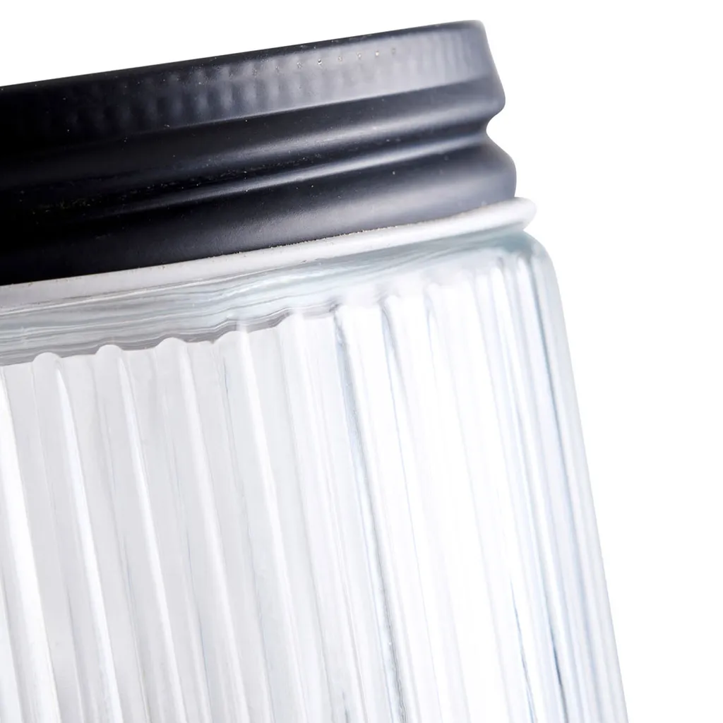 6er Set Vorratsgläser 0,5 L Mit Schraubdeckel Ø9x11 Cm - Schwarz 9 6er Set Vorratsgläser 0,5 L Mit Schraubdeckel Ø9x11 Cm - Schwarz – Bild 7