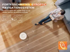 Kyvol E31 Saugroboter Mit Wischfunktion 2200Pa Wischroboter, 150Min. Laufzeit, Smart Navigation, Funktioniert Mit Alexa,ideal Für Tierhaare, Teppiche Und Hartböden, Weiß [+] -Haushaltswaren Store 231d576193c24aea44dce5f3743a8ec4