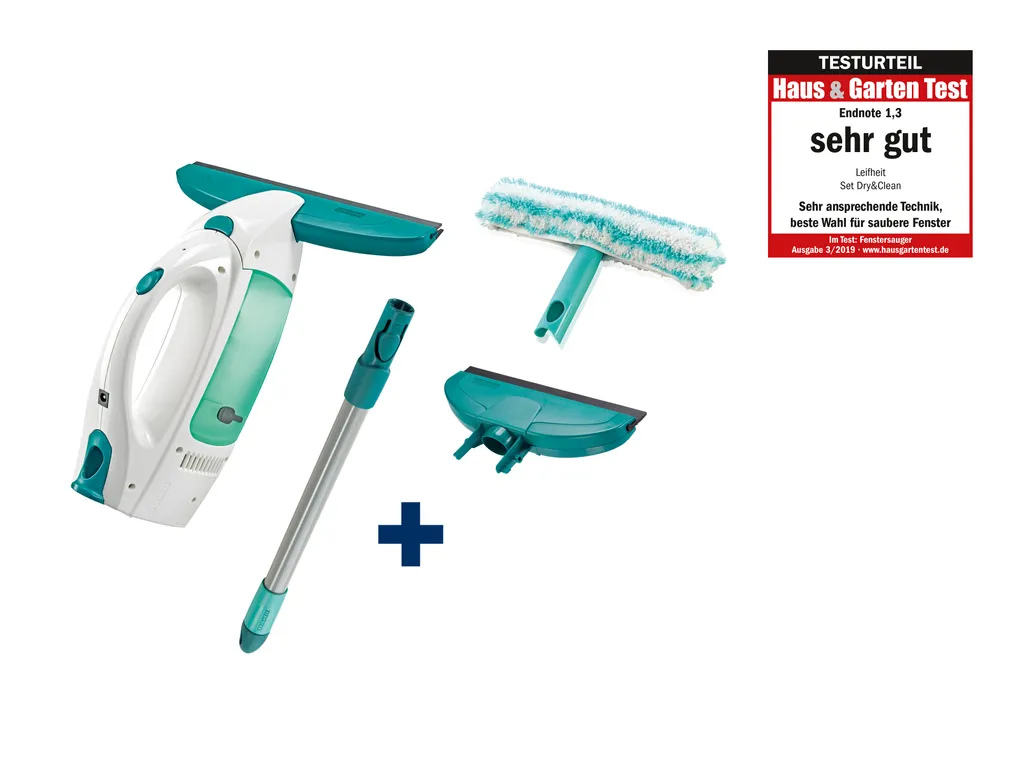 Leifheit Set Fenstersauger Dry & Clean Mit Stiel, Einwascher, Schmaler Saugdüse 4 Leifheit Set Fenstersauger Dry & Clean Mit Stiel, Einwascher, Schmaler Saugdüse – Bild 2