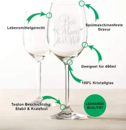 Leonardo Weinglas Beste Mama Der Welt Inkl. Bedruckter Holzkiste + Riesling Tandem - Geschenk Für Mama Ideal Als Muttert 8 Leonardo Weinglas Beste Mama Der Welt Inkl. Bedruckter Holzkiste + Riesling Tandem - Geschenk Für Mama Ideal Als Muttert -Haushaltswaren Store 2467bbab384544539f58a6f8f5a2bb4a