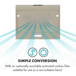 Klarstein Capannina Unterbauhaube , Dunstabzugshaube , Abluft/Umluft , Breite: 60 Cm , Max. Abluftleistung: 166 M³/h , EEC C , 3 Lüftungsstufen , Schieberegler , Installation: Wand- Oder Unterschrankanbau , Material: Edelstahl , LED-Kochfeldbeleuchtung , Silber -Haushaltswaren Store 24b099a1b4ea73a59c2775553f965df6