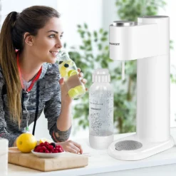 SODASWEET Wassersprudler-Set, Sodawasser Maschine Soda Maker Mit 1x CO2 Zylinder(425g Kohlensäure Für 60L Wasser), 1x 1L PET-Flasche, Ideal Für Zuhause, Bar, Restaurant Usw. 12 SODASWEET Wassersprudler-Set, Sodawasser Maschine Soda Maker Mit 1x CO2 Zylinder(425g Kohlensäure Für 60L Wasser), 1x 1L PET-Flasche, Ideal Für Zuhause, Bar, Restaurant Usw. -Haushaltswaren Store 24e1344f544a0ab804cd4fdfb950f19c