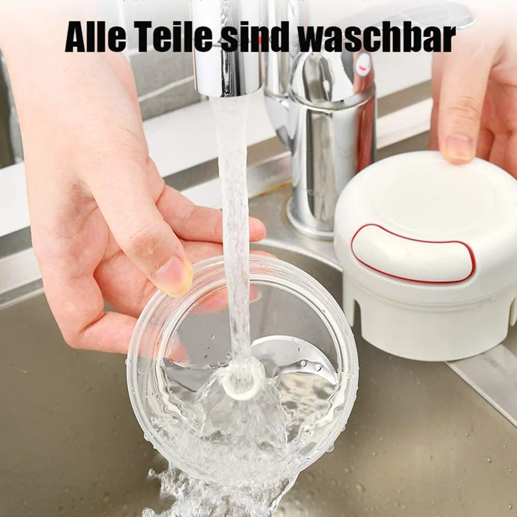 Zwiebelschneider Mit Seilzug Gemüseschneider Mini Zwiebel Zerkleinerer Multizerkleinerer Manuell Klein Zwiebelhacker Zum Vermengen Zerkleinern Pürieren Knoblauchpresse Onion Chopper 4 Zwiebelschneider Mit Seilzug Gemüseschneider Mini Zwiebel Zerkleinerer Multizerkleinerer Manuell Klein Zwiebelhacker Zum Vermengen Zerkleinern Pürieren Knoblauchpresse Onion Chopper – Bild 2