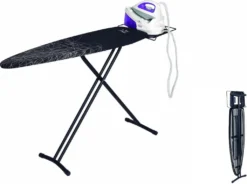 JATA TP520, Bügelbrett In Originalgröße, Baumwolle, Schwarz, Weiß, Weiß, 124 X 40 Mm, 93 Cm -Haushaltswaren Store 2545cfa26a03358611814110c6ad0ec5