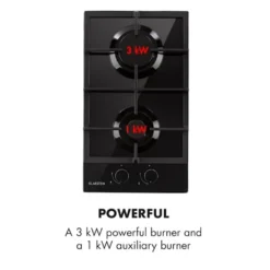 Klarstein Gasherd Einbau-Gaskochfeld - Sabaf-Brenner - Gaskochfeld Für Propan/Erdgas - Gasherd Kochfeld Einbau Gasherd - Glaskeramik - 2-Flammig - 30cm - Schwarz Einbau Gas Kochfeld Gasherd 2 Platten Kochfelder Herdplatte Kochplatte Einbaukochfeld -Haushaltswaren Store 27225096ab3125056510886e11a00403