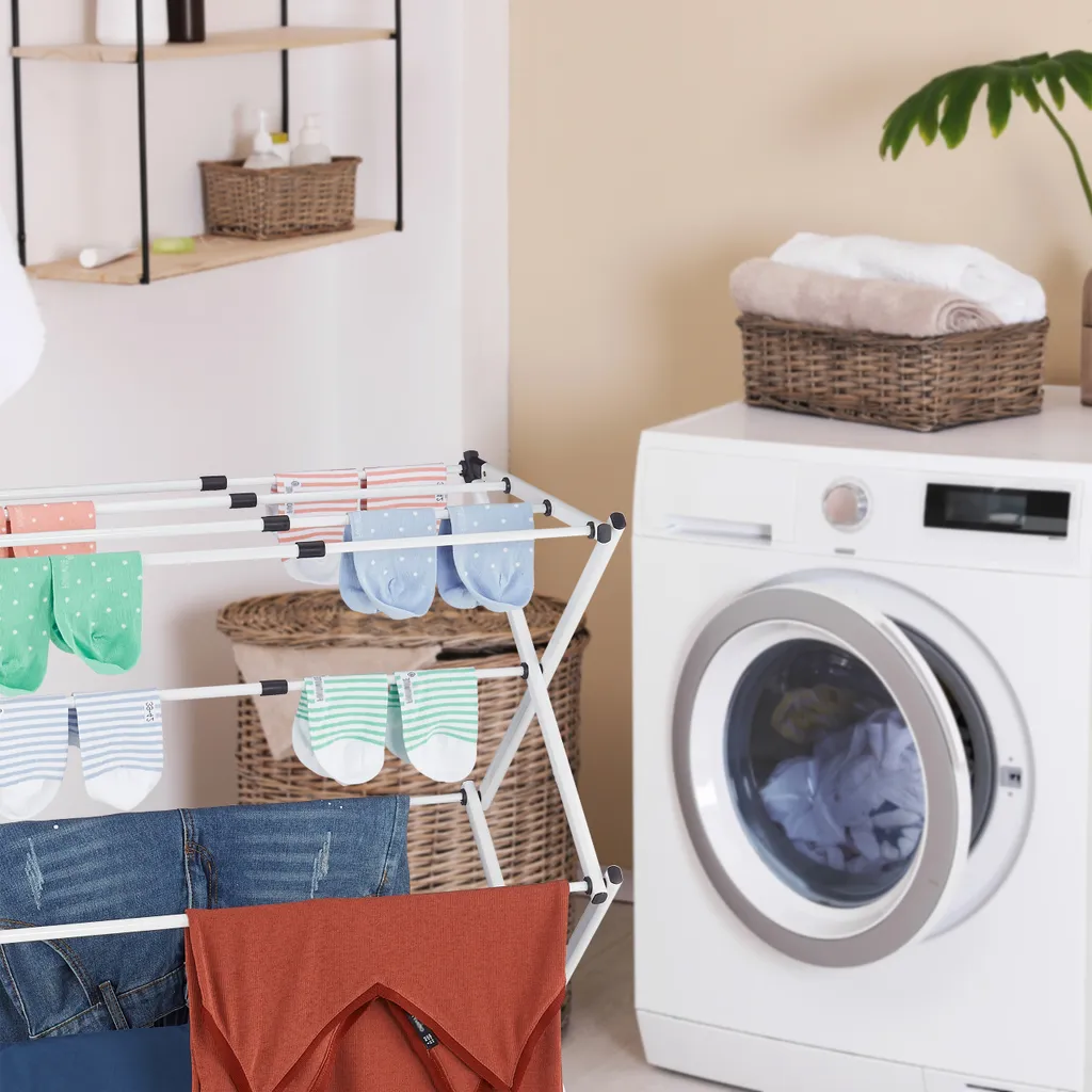 Relaxdays Wäscheständer Klappbar & Ausziehbar 5 Relaxdays Wäscheständer Klappbar & Ausziehbar – Bild 3