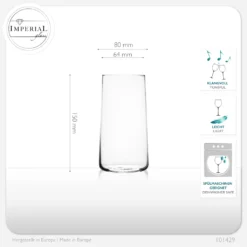 Trinkgläser Aus Glas 490ml (max. 550ml) Set 6 Teilig Wassergläser Groß -Haushaltswaren Store 2951715dc39ece4116cb3ba29f42ee34