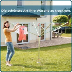 BLOME Wäschespinne Alustar XL - Wäscheständer Inkl. Bodenhülse Zum Einbetonieren, Germany -Haushaltswaren Store 2a435362f03a2bd21990ae27fc32669f