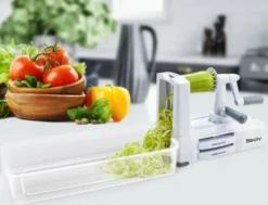 Spiralschneider Deluxe Kartoffelschneider Gemüseschneider Gemüse Zwiebel Kartoffel Schäler Zerkleinerer 5 Klingen Mit Behälter -Haushaltswaren Store 2a8671f579bd27cd511920bfc14ebe2c