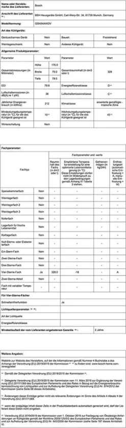 Bosch Serie 6 GSN54AWDV Gefrierschränke - Weiß -Haushaltswaren Store 2b8fa26b4c0b6a3a39e34933e508ae92