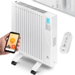 KESSER® Elektroheizkörper Infrarotheizung Energiesparend 2in1 Mobile & Wand-Konvektor Elektroheizung Mit WiFi App-Steuerung & Fernbedienung Radiator Heizung Elektrisch Heizkörper 24h Timer, Farbe:Weiß, Größe:1500W -Haushaltswaren Store 2c5b363337277c3a89631fd5243ef970