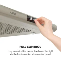 Klarstein Capannina Unterbauhaube , Dunstabzugshaube , Abluft/Umluft , Breite: 60 Cm , Max. Abluftleistung: 166 M³/h , EEC C , 3 Lüftungsstufen , Schieberegler , Installation: Wand- Oder Unterschrankanbau , Material: Edelstahl , LED-Kochfeldbeleuchtung , Silber -Haushaltswaren Store 2d352a48b9989e2b1897edbc8788d9a3