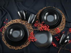 CreaTable 25833 Kombiservice Black Matt Für 4 Personen, Steinzeug, Schwarz (1 Set, 16-teilig) 8 CreaTable 25833 Kombiservice Black Matt Für 4 Personen, Steinzeug, Schwarz (1 Set, 16-teilig) -Haushaltswaren Store 2d5458ec999e7c71832132ed3ec01b93