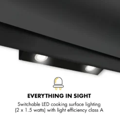 Klarstein Aurica 90 Dunstabzugshaube - Wandabzugshaube, Abzugshaube Zum Wandanbau, 90 Cm, 165 W, 620 M³/h Abluftleistung, 3 Leistungsstufen, Zuschaltbares Licht, Inkl. Montagematerial, Schwarz [Energieklasse B] -Haushaltswaren Store 2d7b0df88487da9a9aefb34638481219