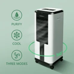 Aigostar Air Cooler, 3-in-1 Mobiles Klimagerät Ohne Abluftschlauch Mit Wasserkühlung, Luftkühler Mit Verdunstungskühlung, Ventilator, Luftbefeuchter, 7L Wassertank, Fernbedienung, 12Std Timer, 75W 13 Aigostar Air Cooler, 3-in-1 Mobiles Klimagerät Ohne Abluftschlauch Mit Wasserkühlung, Luftkühler Mit Verdunstungskühlung, Ventilator, Luftbefeuchter, 7L Wassertank, Fernbedienung, 12Std Timer, 75W -Haushaltswaren Store 2d8b3dcc55f0de3e9faa0ebacc9f9cd7