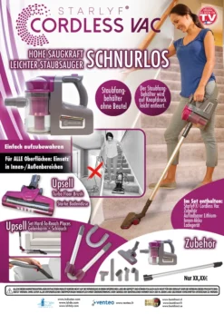 Starlyf® Cordless Vac Turbobürste - Rotierende Bürste Mit LED Licht Aus Der TV Werbung -Haushaltswaren Store 2dea196ff0c3655721d0f0daea2cd252