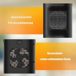 Speed Heizlüfter Energiesparend 1500W, Elektrisch Heizung Mit Drei Leistungsstufen, 120° Oszillation,Sicherheitsabschaltfunktion -Haushaltswaren Store 2f9427b101788b10576c90d994a6c049