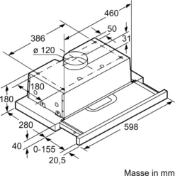 Bosch Serie 4 DFT63AC50 - 360 M³/h - Abluft/Umluft - E - D - D - 68 DB -Haushaltswaren Store 2f992865bab933d944cfe3f7b13d831c