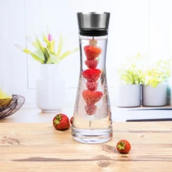 Wasserkaraffe Glas 1 L Mit Früchtespieß Edelstahl Ausguss -Haushaltswaren Store 2faabea8579ea29cc8c557986228d49c