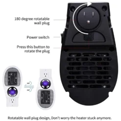 500W Keramik Plug In Heizung Schnelle Zimmersteckdose Innen Leise Tragbar Für Räume Bis 10m² / 25m³ Mit Fernbedienung Weiß -Haushaltswaren Store 30fea2d9296917063ebc05188ddda059