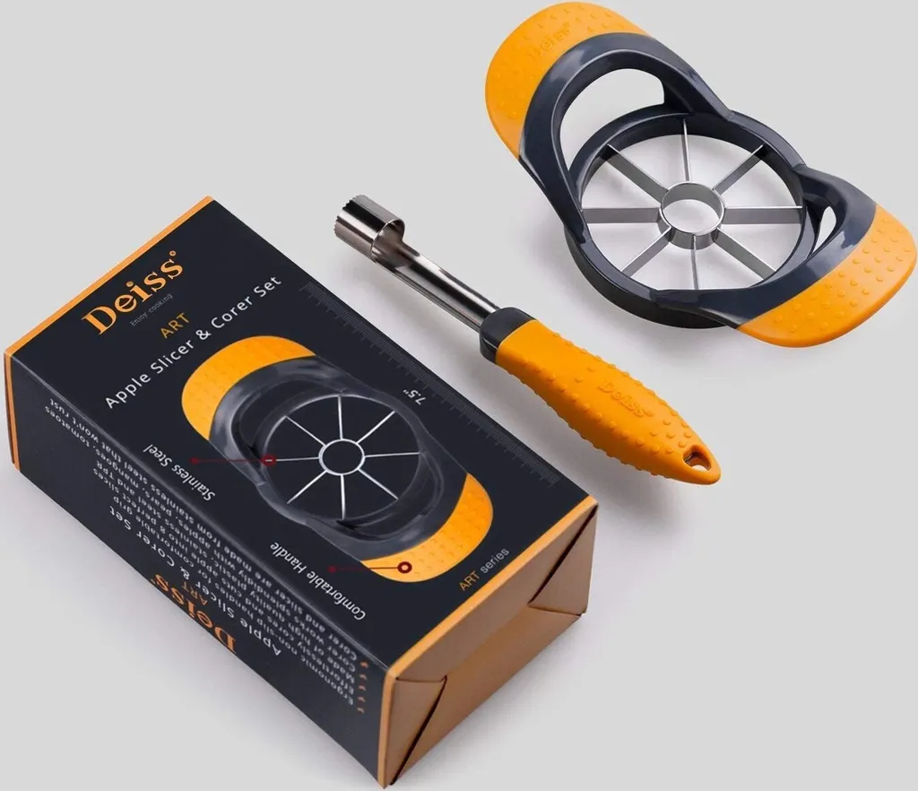 DEISS PRO Apfelschneider & Apfelentkerner Set - Apfelteiler Und Entkerner - Rasiermesserscharfe Edelstahlklingen Mit Ergonomischen, Rutschfesten Griffen - Langlebige Konstruktion - Spülmaschinenfest 11 DEISS PRO Apfelschneider & Apfelentkerner Set - Apfelteiler Und Entkerner - Rasiermesserscharfe Edelstahlklingen Mit Ergonomischen, Rutschfesten Griffen - Langlebige Konstruktion - Spülmaschinenfest – Bild 9
