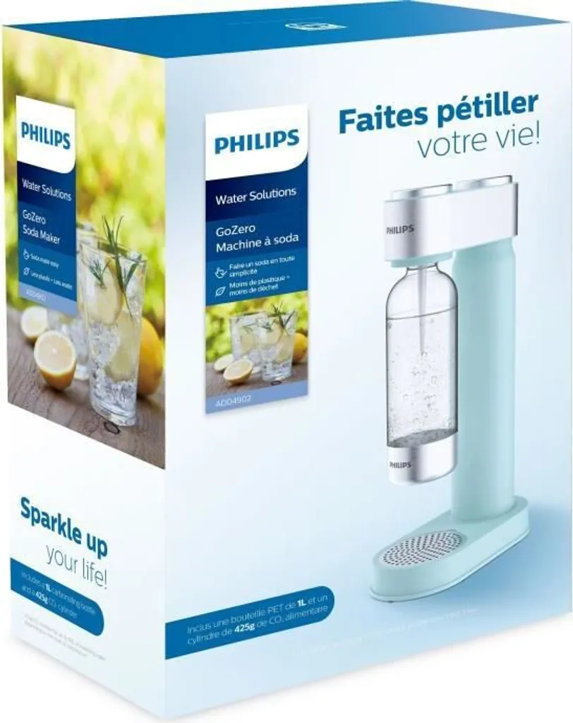 PHILIPS AQUA Soda Maker Wassersprudler + 425 G CO²-Zylinder + 1 PET-Flasche 1 Liter, Mintgrün 9 PHILIPS AQUA Soda Maker Wassersprudler + 425 G CO²-Zylinder + 1 PET-Flasche 1 Liter, Mintgrün – Bild 7