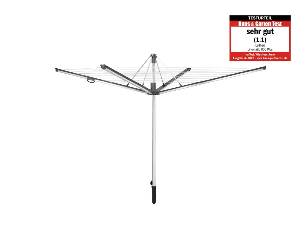 Leifheit Wäschespinne Linomatic 600 Plus (anthrazit) 4 Leifheit Wäschespinne Linomatic 600 Plus (anthrazit) – Bild 2