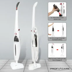 ProfiCare Dampfmop PC-DR 3093 Anthrazit-weiss / 1.500 Watt / Dampfreiniger Für Alle Bodenbeläge / 99 % Gegen Viren -Haushaltswaren Store 33d5e6b7204181b3a864ec8d9978d168