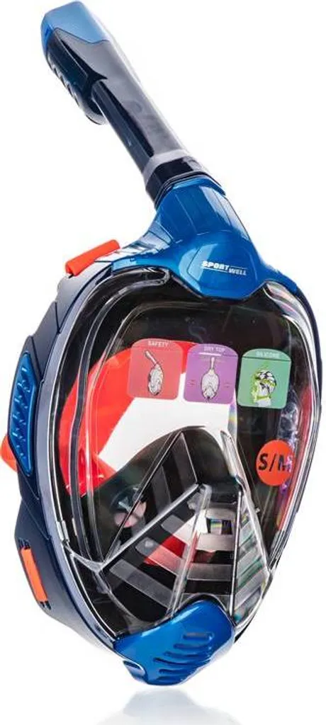 SPORTWELL Maske Volles Gesicht Schnorcheln Größe S/M 3 SPORTWELL Maske Volles Gesicht Schnorcheln Größe S/M
