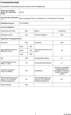 Bosch Serie 2 GTV15NWEA Gefrierschrank 83 Liter 3 Gefriergut-Schubladen -Haushaltswaren Store 3428e123cde4b6228f6dcd13ae4defcb