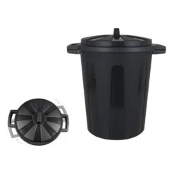 Abfalleimer Schwarz BigBuy Eco Größe: 100 L - ø 69 X 57 X 57 Cm