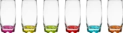 Trinkgläser Aus Glas 350ml (max.390ml) Set 6 Teilig Bunter Boden Wassergläser Saftgläser -Haushaltswaren Store 344bf71ef24d05fbf826db738870f150