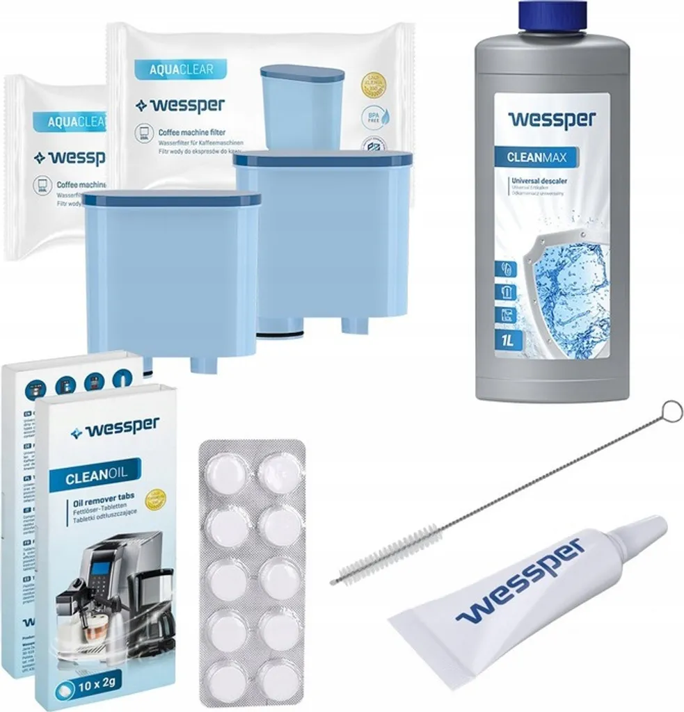 Wessper Rundum-Pflegeset Für Kaffeevollautomaten Philips, Saeco (2x AquaClean Filter, Komp. Mit CA6903, Entkalker 500ml, 10 X 2g Reinigungstabletten, Reinigungsbürste) 4 Wessper Rundum-Pflegeset Für Kaffeevollautomaten Philips, Saeco (2x AquaClean Filter, Komp. Mit CA6903, Entkalker 500ml, 10 X 2g Reinigungstabletten, Reinigungsbürste) – Bild 2